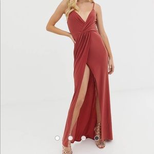 ASOS rust maxi dress // size 2